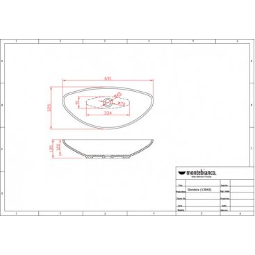 Раковина Montebianco Gondola