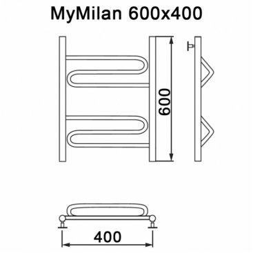 Полотенцесушитель водяной MyFrea My Milan 400x600