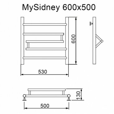 Полотенцесушитель водяной MyFrea My Sidney 500x600