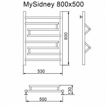 Полотенцесушитель водяной MyFrea My Sidney 500x800