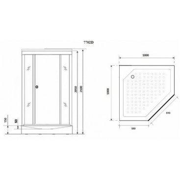 Душевая кабина Niagara Lux 7702DW