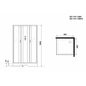 Душевая кабина Niagara Classic NG-1101-14BKG