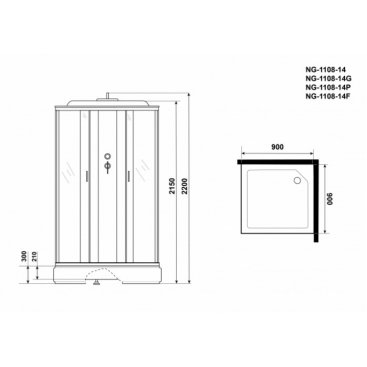 Душевая кабина Niagara Classic NG-1108-14