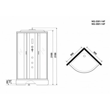 Душевая кабина Niagara Classic NG-3301-14F