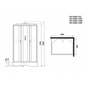 Душевая кабина Niagara Classic NG-33084-14QP