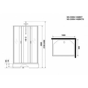 Душевая кабина Niagara Classic NG-33084-14QBKT