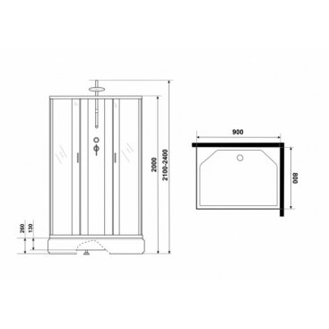 Душевая кабина Niagara Classic NG-33984-14QBKTG