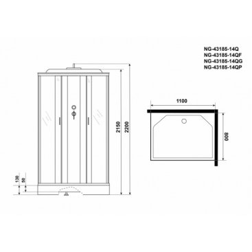 Душевая кабина Niagara Classic NG-43185-14QG