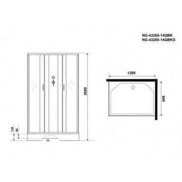 Душевая кабина Niagara Classic NG-43285-14QBKG