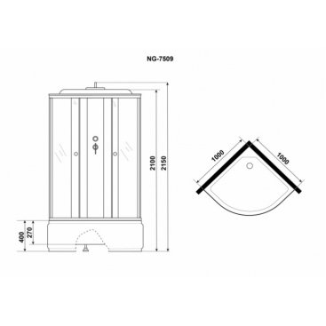 Душевая кабина Niagara Eco E100/40/TN