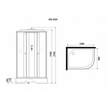 Душевая кабина Niagara Eco NG-3324-14