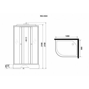 Душевая кабина Niagara Eco NG-3324-14R