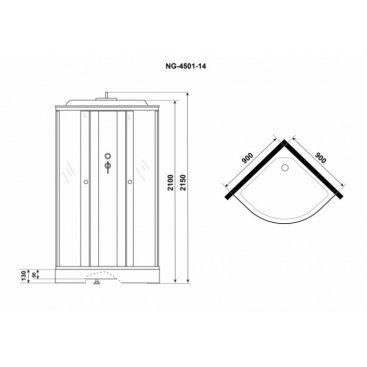 Душевая кабина Niagara Eco NG-4501-14