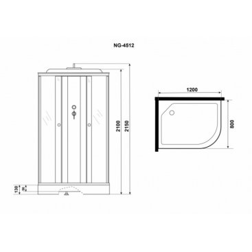 Душевая кабина Niagara Eco NG-4512-14L