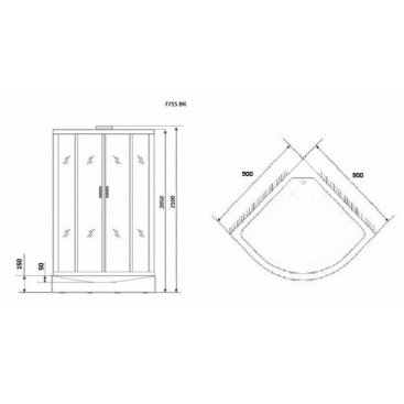 Душевая кабина Niagara Lux 7715 GBK