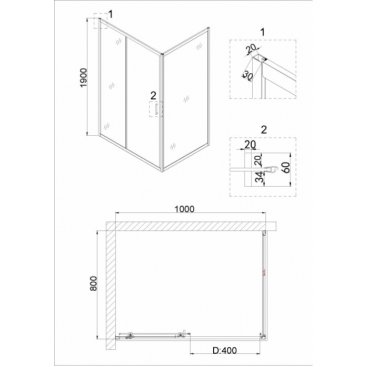 Душевой уголок Niagara Nova NG-42-10AG-A80G