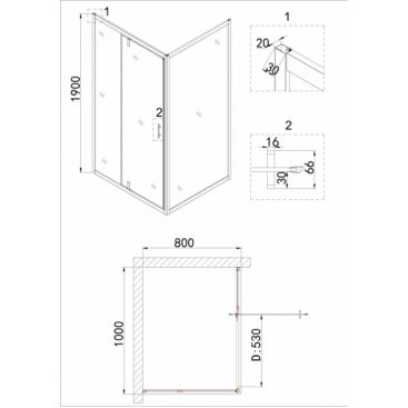 Душевой уголок Niagara Nova NG-43-10AG-A80G