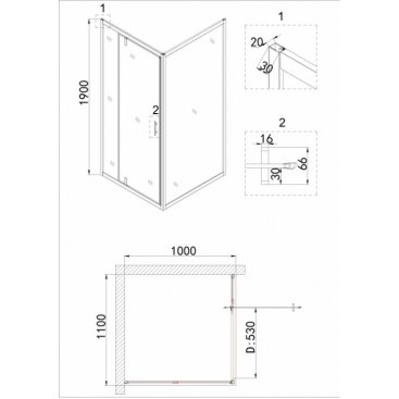 Душевой уголок Niagara Nova NG-43-11AG-A100G