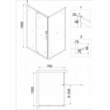 Душевой уголок Niagara Nova NG-63-10A-A70