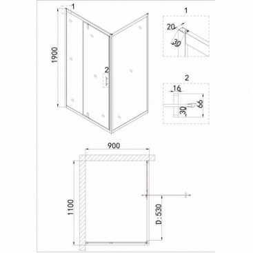 Душевой уголок Niagara Nova NG-63-11A-A90