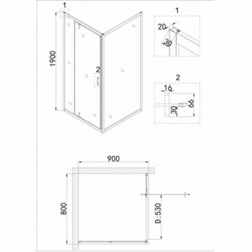 Душевой уголок Niagara Nova NG-63-8A-A90