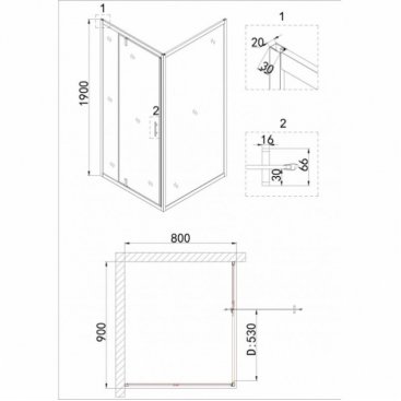 Душевой уголок Niagara Nova NG-63-9A-A80