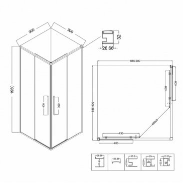 Душевой уголок Niagara Nova NG-3623-34