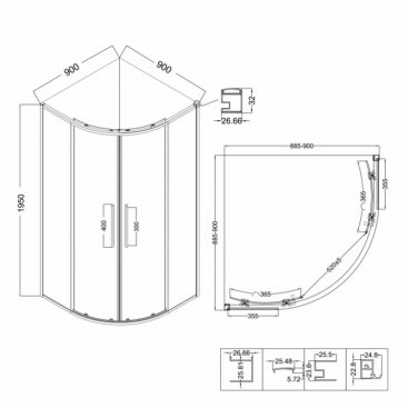 Душевой уголок Niagara Nova NG-3626-34