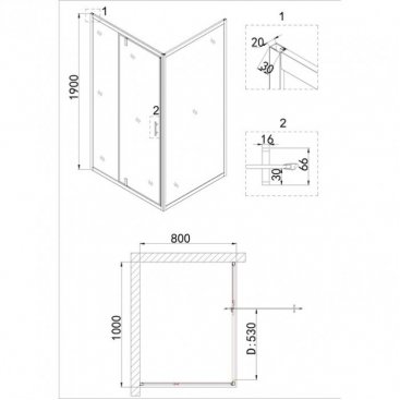 Душевой уголок Niagara Nova NG-83-10AB-A80B