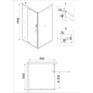 Душевой уголок Niagara Nova NG-83-10AB-A90B