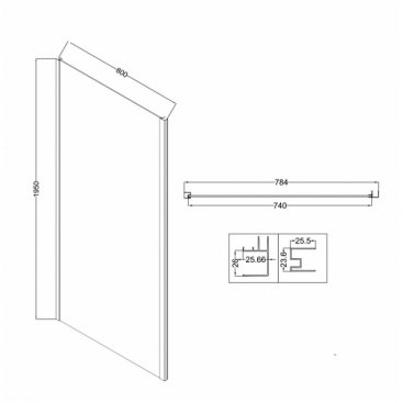 Душевой уголок Niagara Nova NG-85-14TB-TB80-34