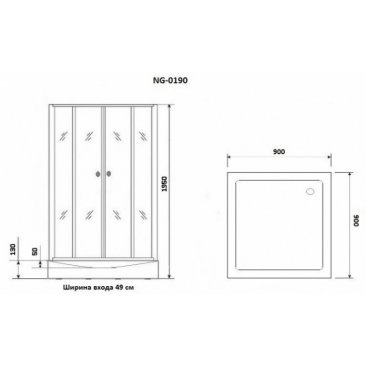 Душевой уголок Niagara Nova NG-0190-14