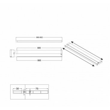 Полочка Niagara Nova NG9075B