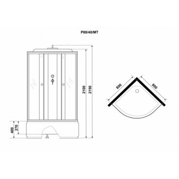 Душевая кабина Niagara Promo P80/40/MT