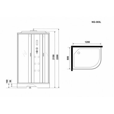 Душевая кабина Niagara Ultra NG-303-01L