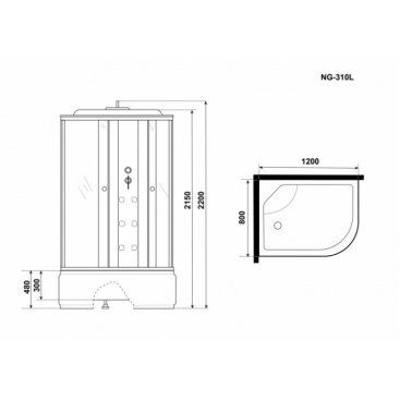 Душевая кабина Niagara Ultra NG-310-01L