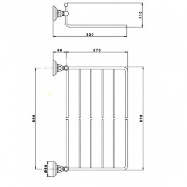 Полка для полотенец Nicolazzi Accessori Classica 1499CR