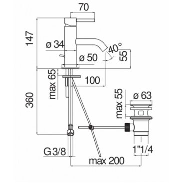 Смеситель для раковины Nobili Acquerelli AQ93118/1CR