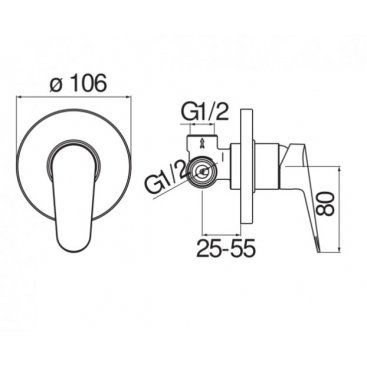 Смеситель для душа Nobili Blues BS101108CR