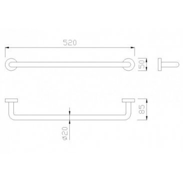 Держатель для полотенца Nofer Brass 16351.B