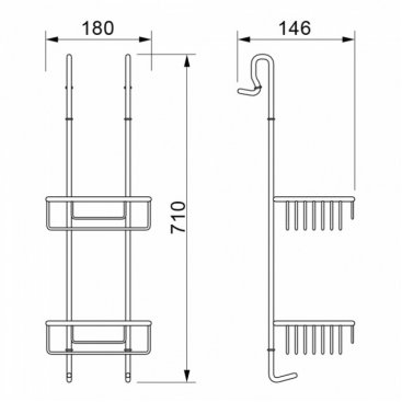 Полка двойная Novella Cesta CS-17111