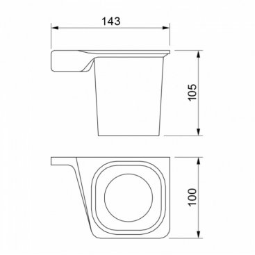 Стакан для зубных щеток Novella City CT-01111