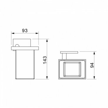 Стакан для зубных щеток Novella Edizione Cubo EC-01111