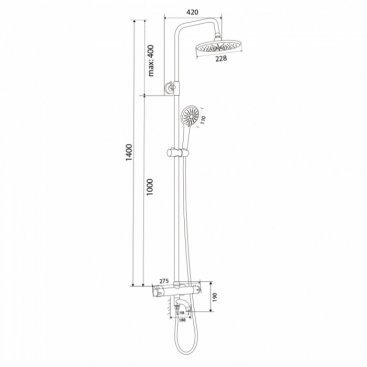 Душевая стойка Olive'S Termo 34511TM