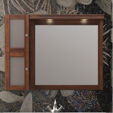 Зеркало со шкафчиком Опадирис Мираж 100 светлый орех