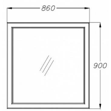 Зеркало Опадирис Омега 85 белое матовое