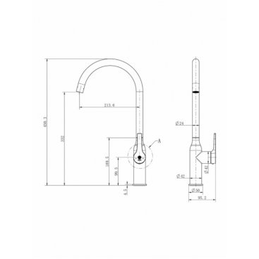 Смеситель для кухни Orange Boni M15-001cr