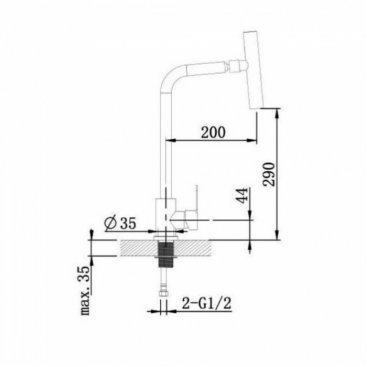 Смеситель для кухни Orange Steel M99-009ni