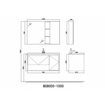 Мебель для ванной Orans BC-0903-1000 100 см