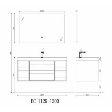 Мебель для ванной Orans BC-1129-1200 120 см